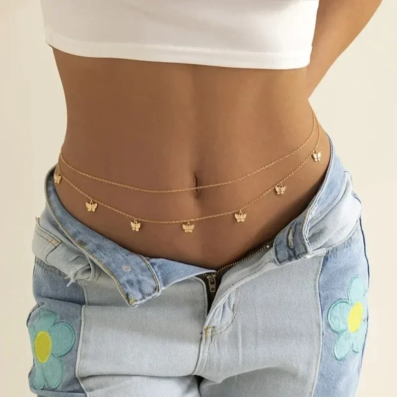 Body Jewelry For You - ใหม่ Charm เซ็กซี่ Double Layer Butterfly