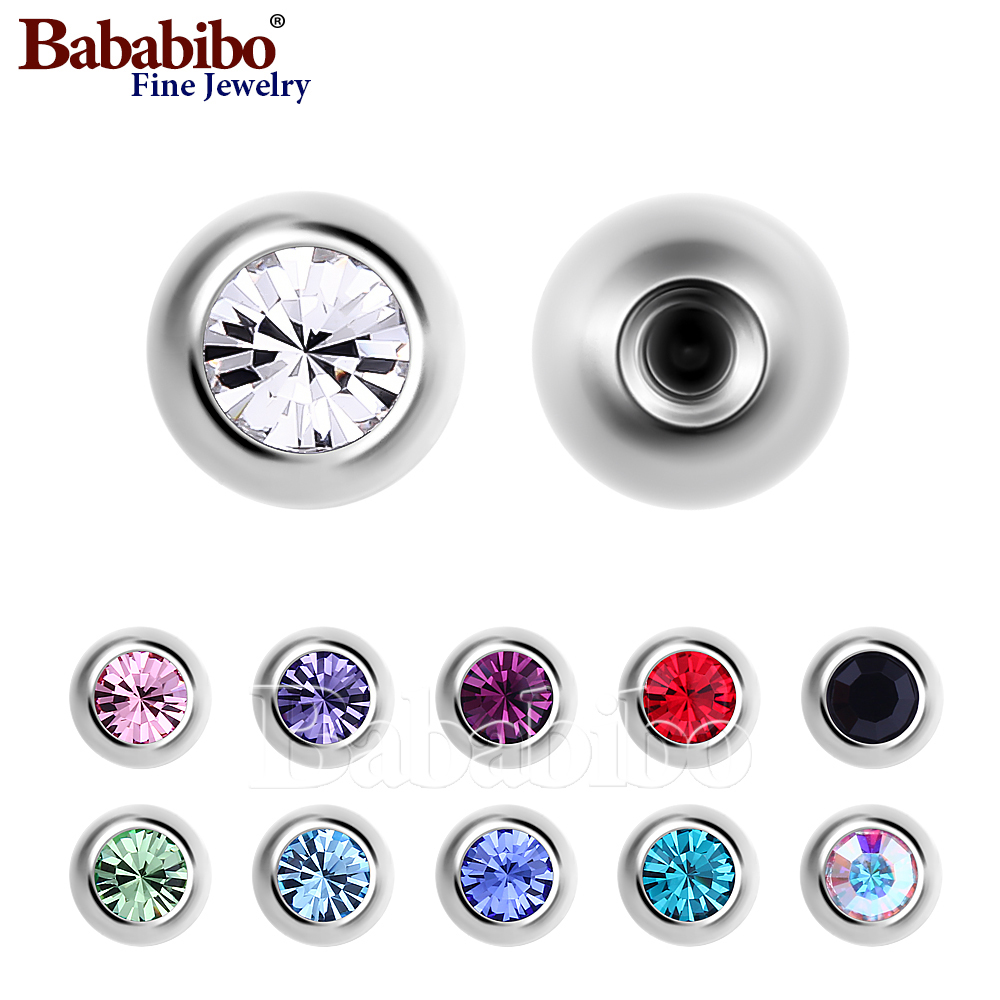 Body Jewelry Replacement Ball - 10 PC ไทเทเนียมอะไหล่ 14g 16g 1.6