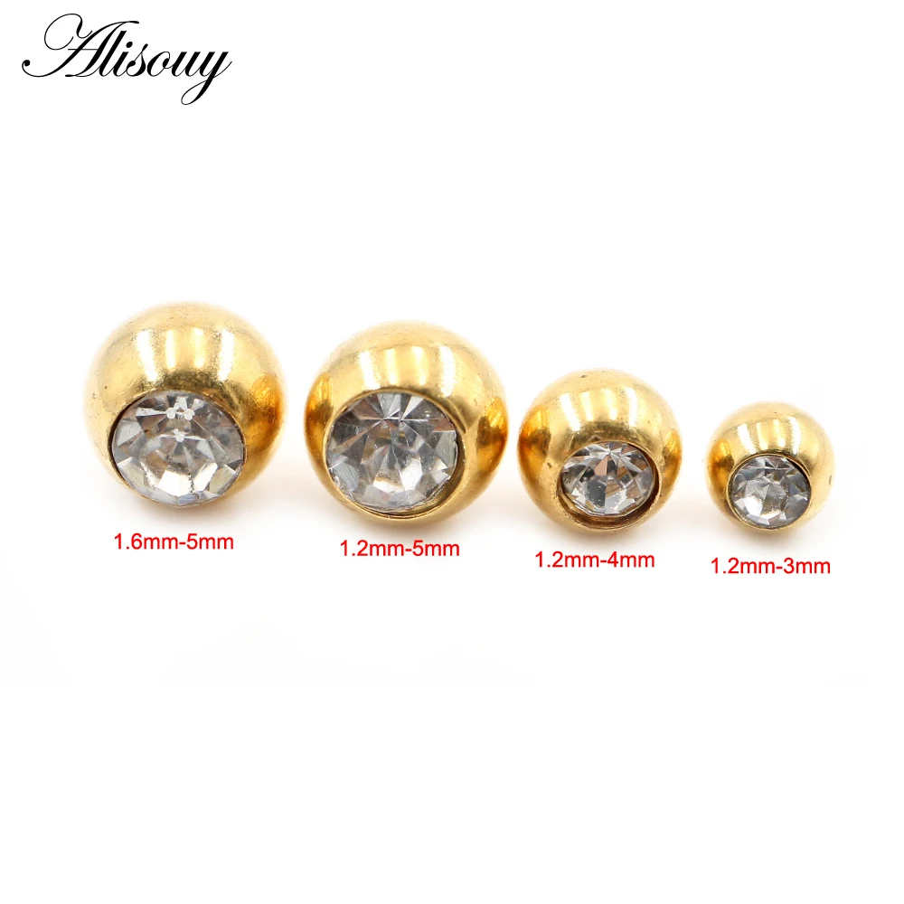 2 ชิ้น ลูกปัดบอลสเตนเลสสตีลประ - Body Jewelry Replacement Ball บทวิจารณ์และราคา