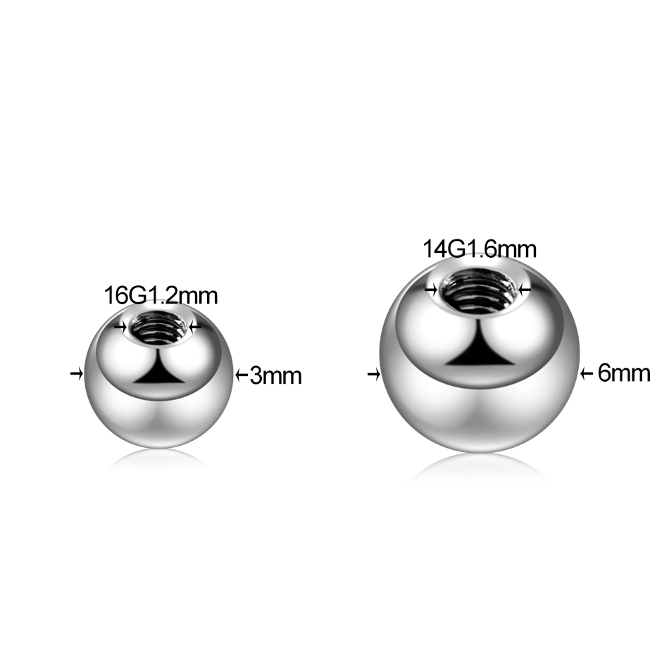 10 ชิ้น/ล็อตไทเทเนียมด้าย Barb - Body Jewelry Replacement Ball บทวิจารณ์และราคา