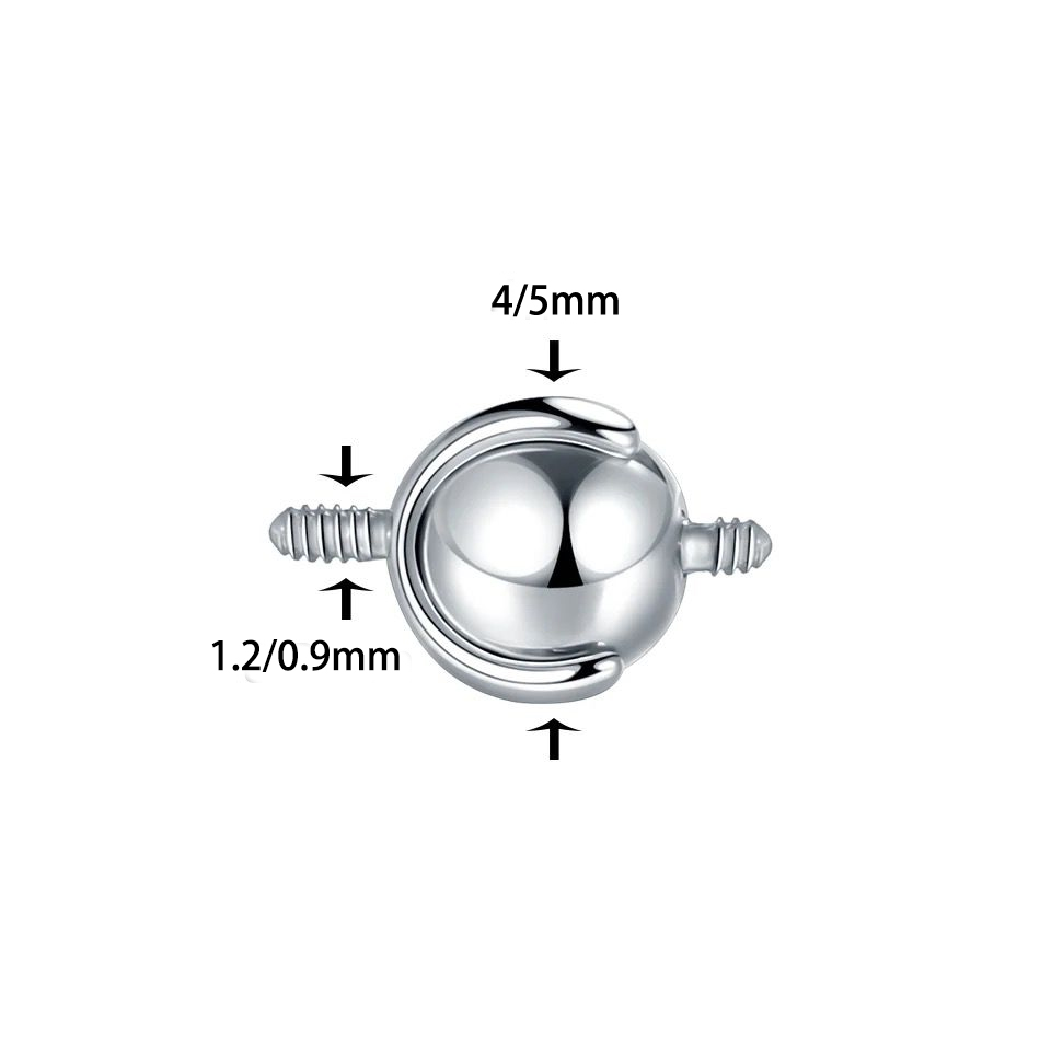 1ชิ้น16กรัม/14กรัม4/5มิลลิเมตร - Body Jewelry Replacement Ball บทวิจารณ์และราคา
