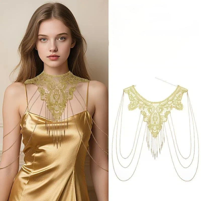 สร้อยคอพู่ห้อยหลายชั้นประดับลู - Body Jewelry Necklace บทวิจารณ์และราคา