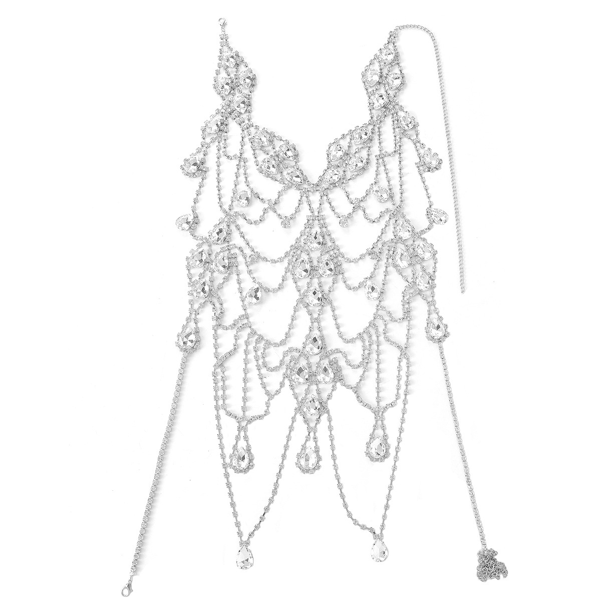 โซ่หน้าอกพู่หยดน้ําหลายชั้นที่ - Body Jewelry Retainers บทวิจารณ์และราคา