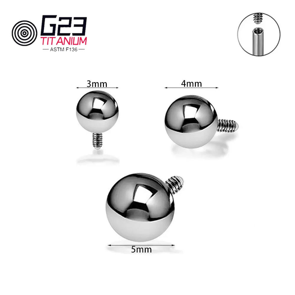 ขายส่ง 10/50pcs ไทเทเนียม 14G  - Body Jewelry Replacement Ball บทวิจารณ์และราคา