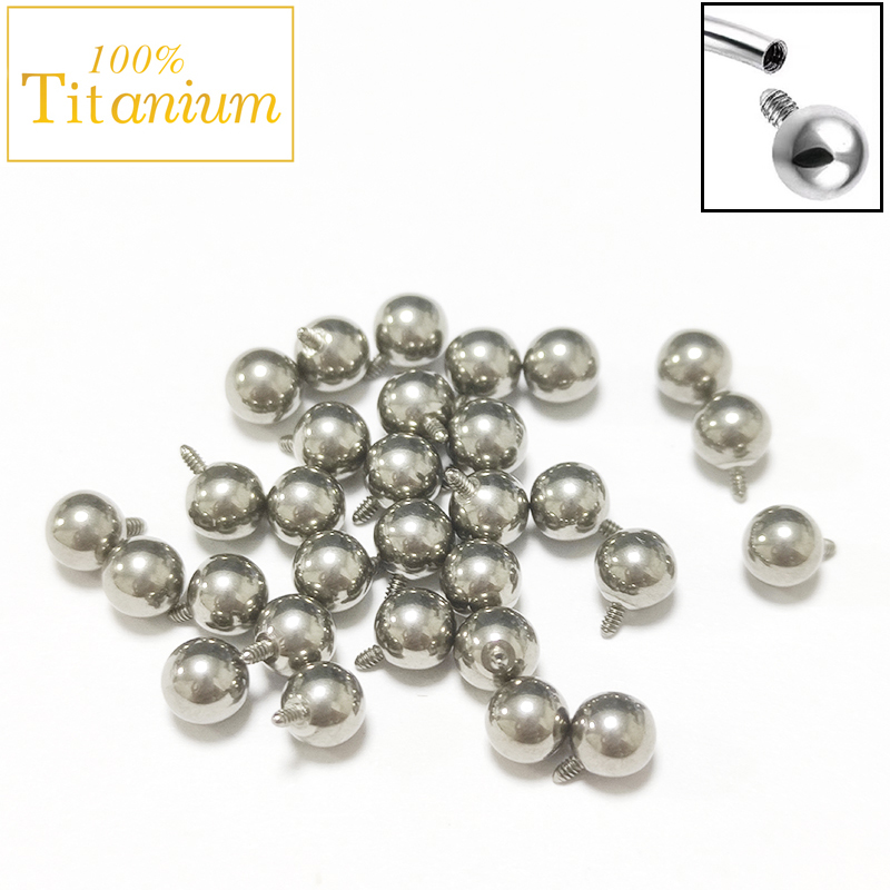 10ชิ้นฝังกระจกไทเทเนียม G23 AS - Body Jewelry Replacement Ball บทวิจารณ์และราคา