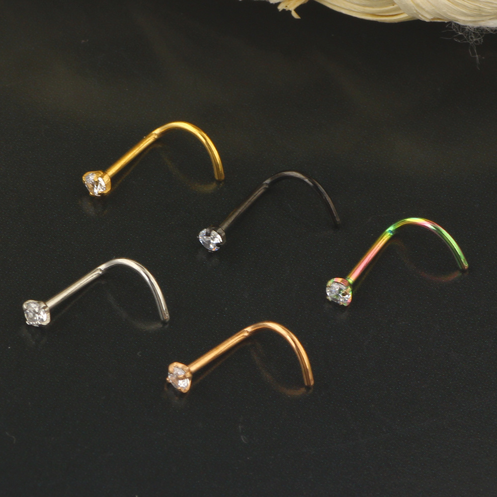 จิวเจาะจมูกแบบสตั๊ด 20G ทำจากเ - Body Jewelry Surgical Steel บทวิจารณ์และราคา