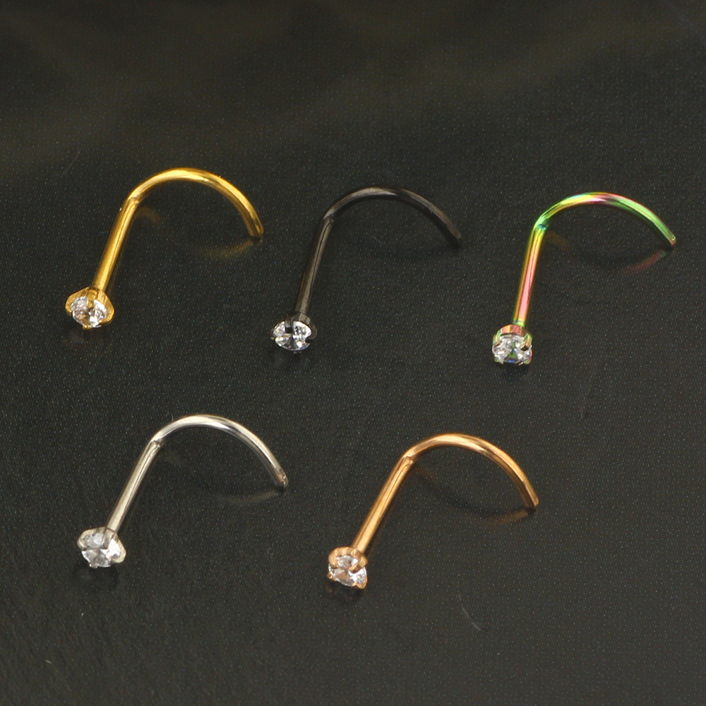 จิวเจาะจมูกแบบสตั๊ด 20G ทำจากเ - Body Jewelry Surgical Steel บทวิจารณ์และราคา