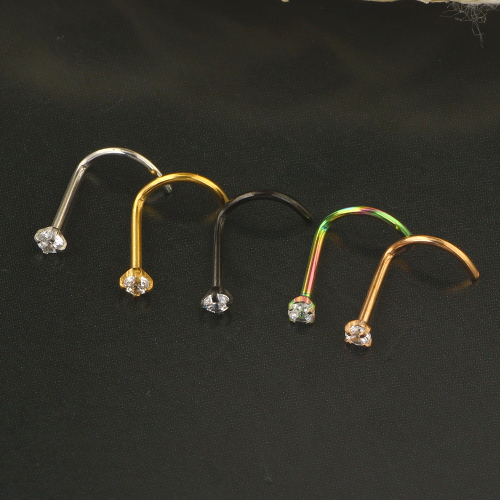 จิวเจาะจมูกแบบสตั๊ด 20G ทำจากเ - Body Jewelry Surgical Steel บทวิจารณ์และราคา