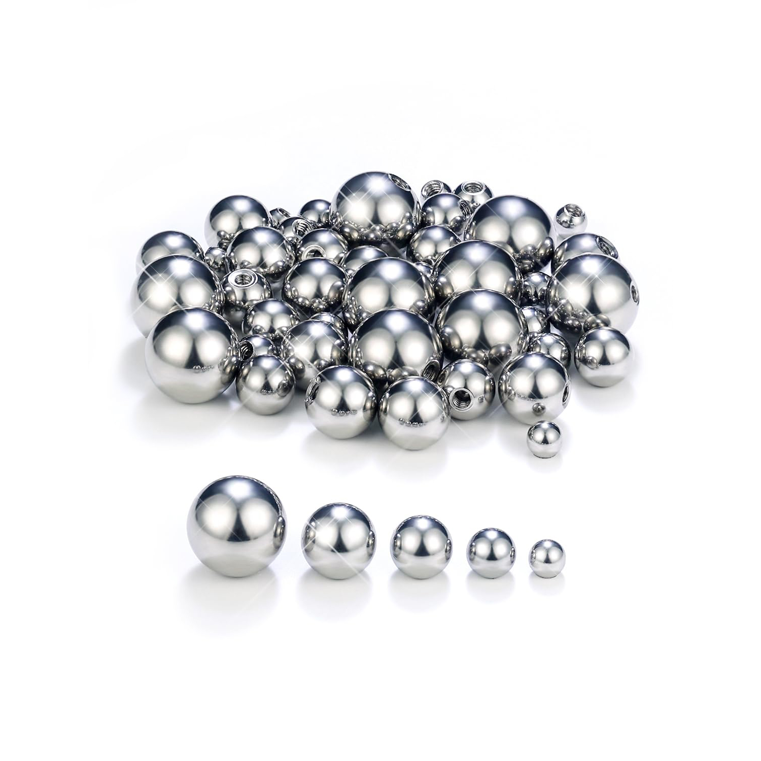 14G 3mm 4mm 5mm 6mm 8mm ด้านนอ - Body Jewelry Replacement Ball บทวิจารณ์และราคา