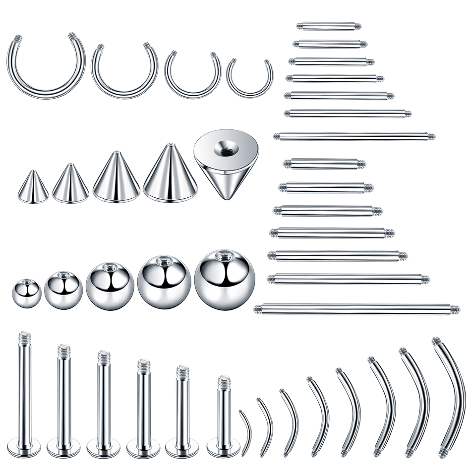 100 ชิ้น/ล็อตเหล็กต่างหู Barbe - Body Jewelry Replacement Ball บทวิจารณ์และราคา
