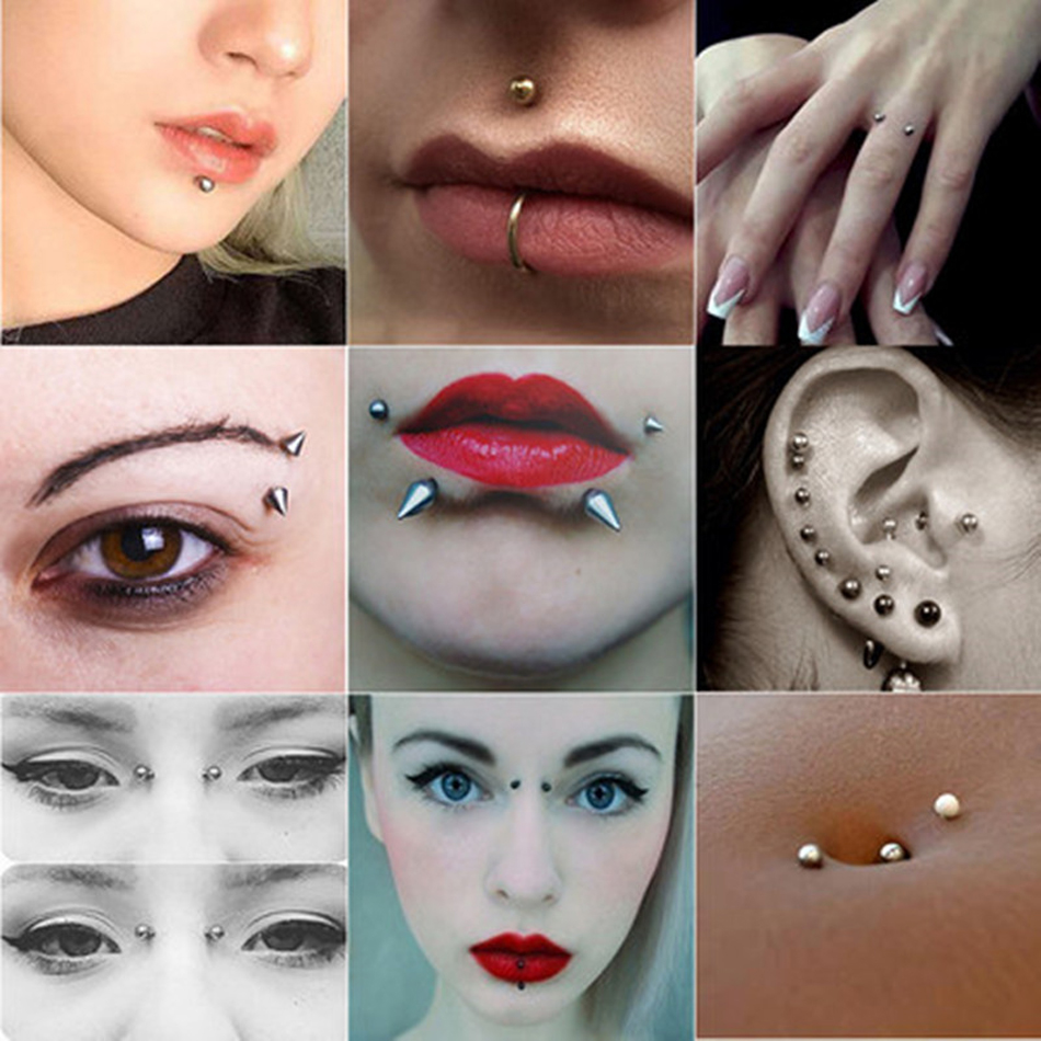 100 ชิ้น/ล็อตเหล็กต่างหู Barbe - Body Jewelry Replacement Ball บทวิจารณ์และราคา