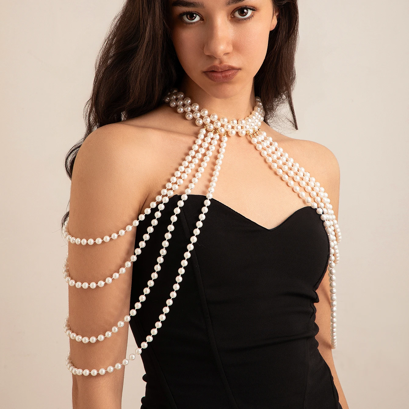 สร้อยคอประดับมุกเทียมแบบพู่ห้อ - Body Jewelry Necklace บทวิจารณ์และราคา