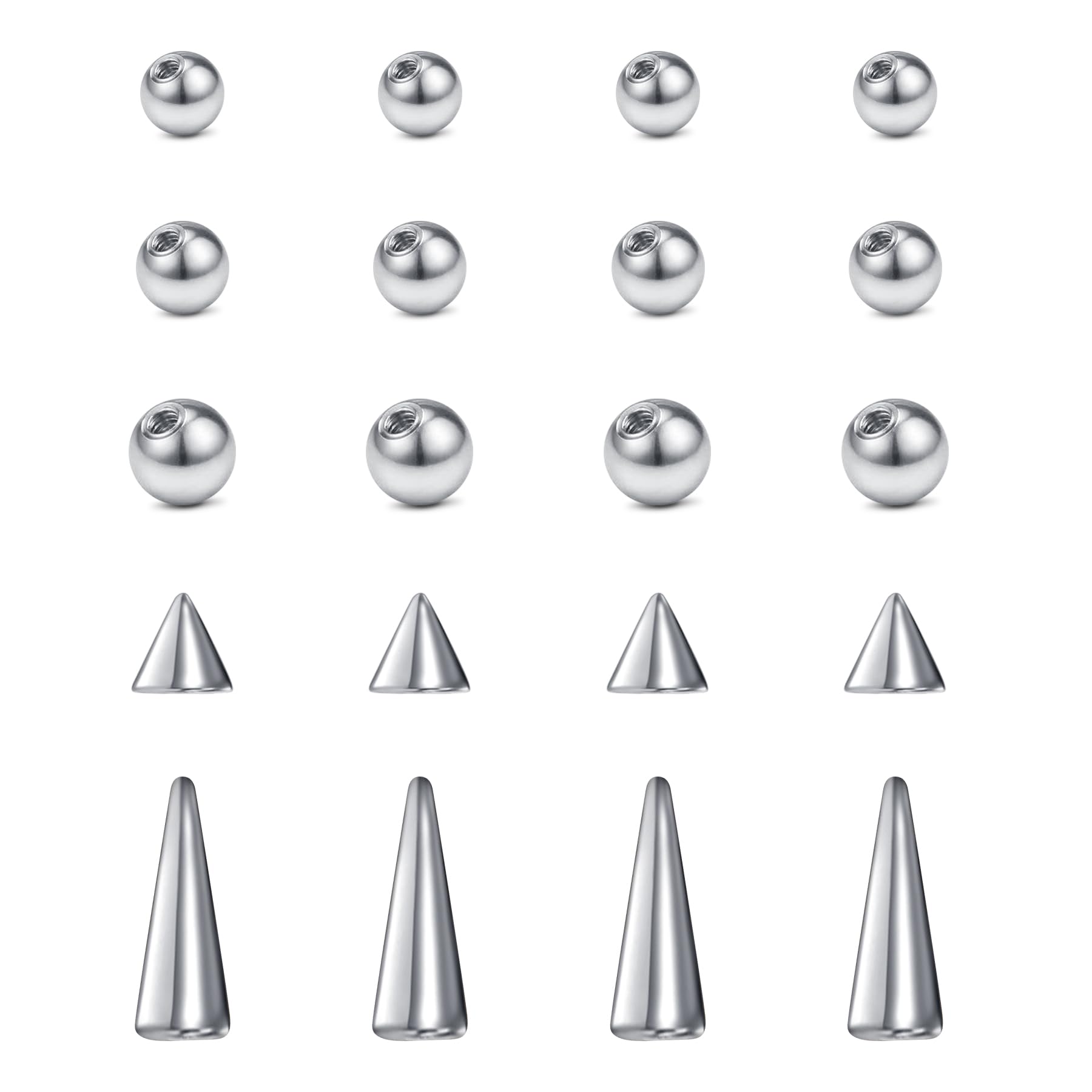 ลูกเปลี่ยนสแตนเลส 20 ชิ้น 16 ช - Body Jewelry Replacement Ball บทวิจารณ์และราคา