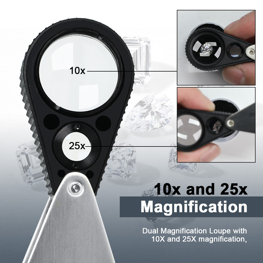 แว่นขยายแบบพับได้สแตนเลสสตีล 1 - Body Jewelry Repair บทวิจารณ์และราคา